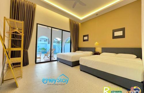 Klebang Besar Villa | Villa 5R3B 23 Pax Swimming Pool Karaoke BBQ Town Area