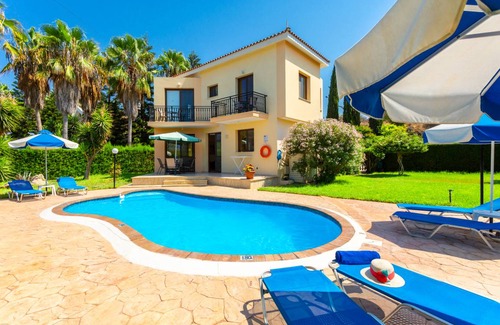 Latchi Villa | Villa Fostira: Large Private Pool, Walk to Beach, A/C, WiFi, Eco-Friendly