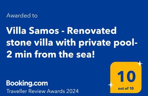 Agios Konstantinos Villa | Villa Samos - Renovated stone villa with private pool- 2 min from the sea!