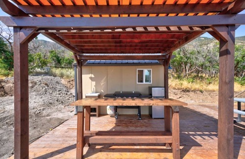 Mount Pleasant RV Rental | Warrior's Lodge · Glamping Teepee Mtn Escape King Bed & Private Bath