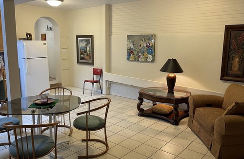 Pierre Part Apartment | Waterfront deck, LR/K/BA first floor, 1 Queen BR upstairs+balcony.