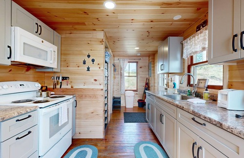 South China Cabin | Waterfront, dog-friendly cabin on China Lake with dock, canoe & firepit