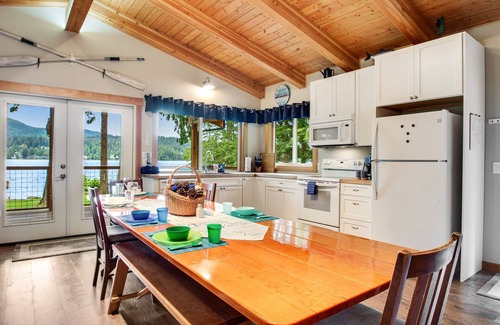 Bellingham House | Waterfront home on Lake Whatcom with private dock, beach, firepit & woodstove