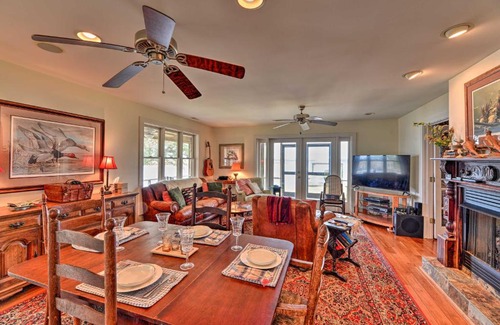 Belhaven House | Waterside Belhaven House and Cottage with Porch and Dock