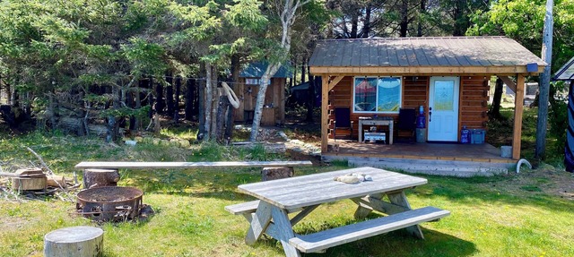 Rustic Ocean Front Tiny Cabin in the quiet farming town of Haida Gwaii