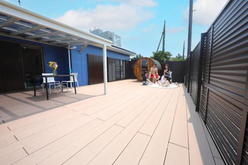 サウナとホットジャグジー 屋根付きBBQテラス 最大8名 駐車場2台 HOTEL DREAM MUSIC Minami-Kujūkuri