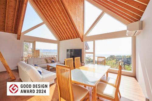 波の音テラス富津ー海眺望グッドデザイン受賞別荘を最大8名1棟貸切