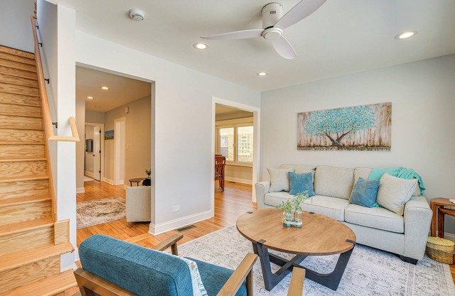 2 Mi to Northwestern: Updated Home w/Game Room!