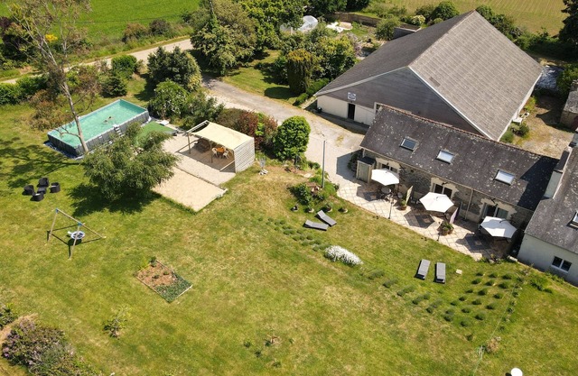 3 gites combined 5 bedrooms, 3 bathrooms, Large games room, gym and sauna.