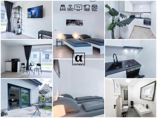 ALFA Stuttgart Doppelzimmer Teeküche Porsche Bosch l Gemeinschaftsbad WIFI SmartTV l Terrasse l Double room with kitchenette and shared bathroom l Terrace BS21A4