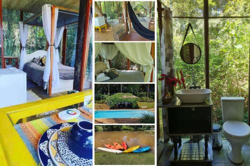 Casa de Vidro na Mata há 90km de São Paulo, com Lago, Piscina, Caiaque, Stand UP, Cascata e Escorrega no Lago - Quinta do Vale Itatiba