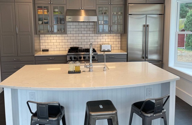 Charming 1905 Mill House, secluded, yet walking distance to Main Street stores,.