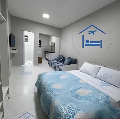 Confortavél Apartamento com AC, perto do Aeroporto