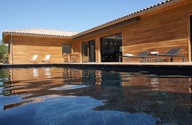 Contemporary wooden villa - Swimming pool - Parentis near Biscarrosse, 7-8 p.