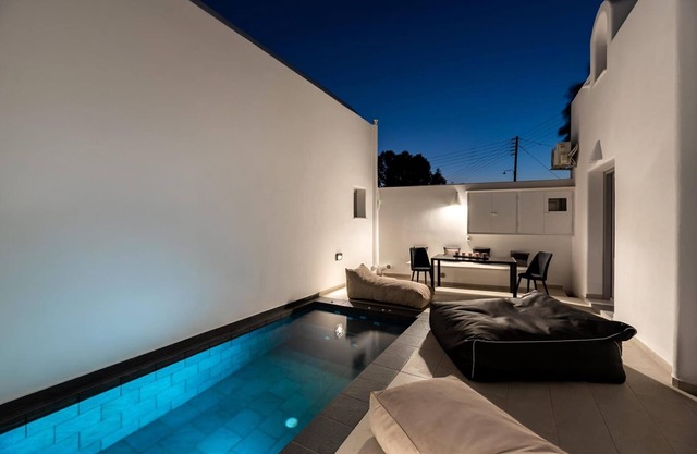 Dazzling Santorini Villa | Villa Luck | 2 Bedrooms | Furnished Sun Terrace with.