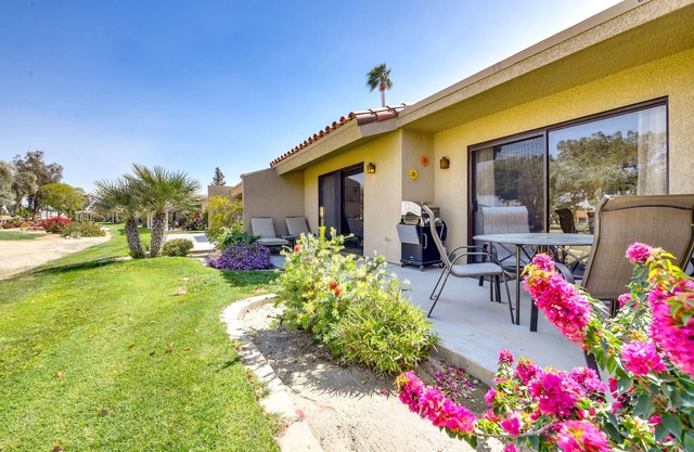 Furnished Patio + Resort Pools: Palm Desert Condo