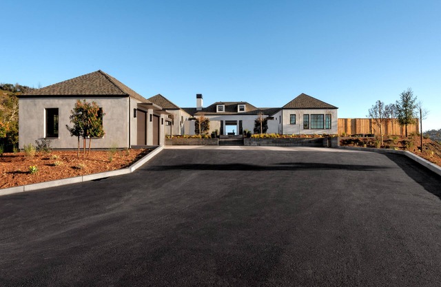 Gated, single-level, Modern California style home with views in Wine Country