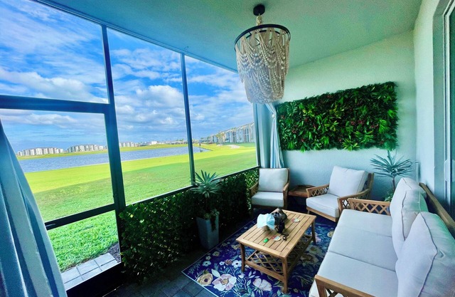 GOLF INCLUDED! LOCATED ON TEE BOX HOLE 1 CHALLENGING CHAMPION COURSE! WATER VIEW