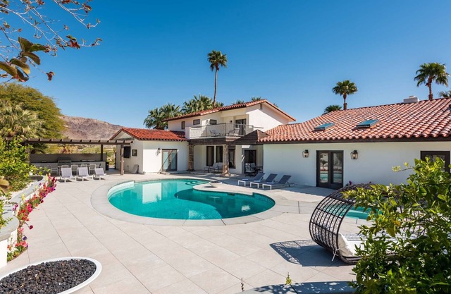 Gorgeous 6 Bed Desert Estate with Huge Pool, Game Room & Beautiful Desert Views