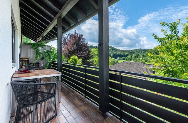 Holiday Apartment 'Schlossblick' with Private Terrace, Balcony and Wi-Fi