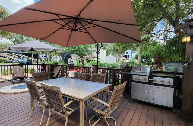 Large Corner RV Lot at River Ranch RV Resort! Full Hookup w/Enclosed Deck! 186