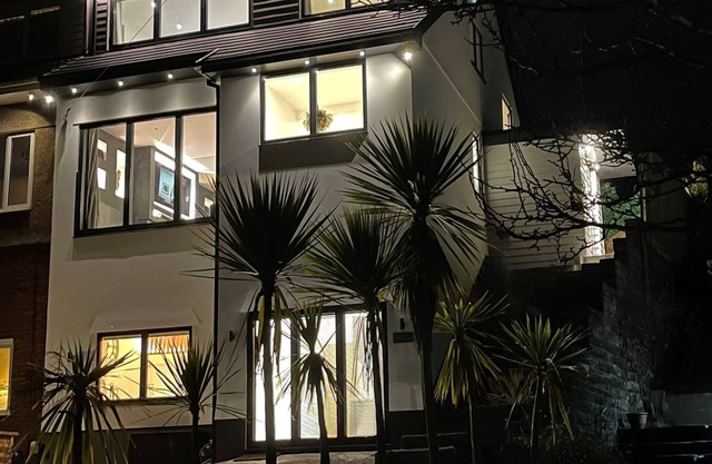 Luxury and Modern property with panoramic sea views and hot tub