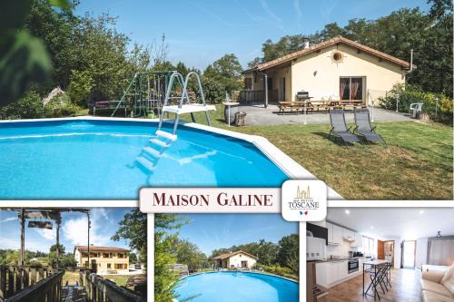 Maison Galine - Piscine & Aire de Jeux - Maison de campagne