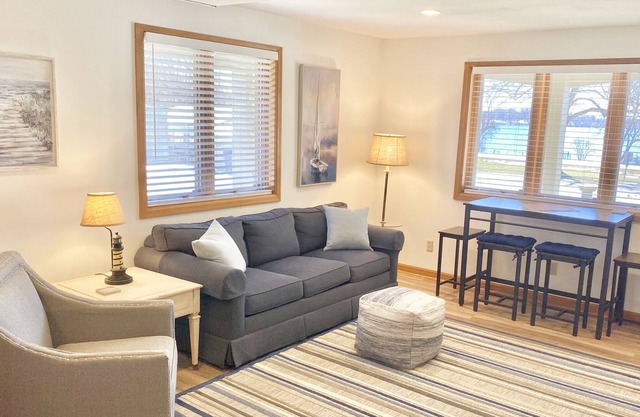 Newly renovated apartment on 90’ of Lake Ripley shoreline!