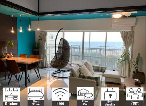 Onjukuオシャンビューアジアントロピカル貸し切り御宿駅5分海岸2分