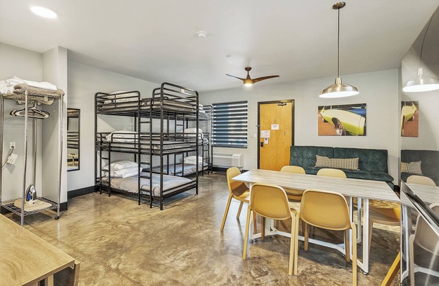 Pet friendly family suite West of St. Louis with pool at The Landing Hub Boutique Hotel