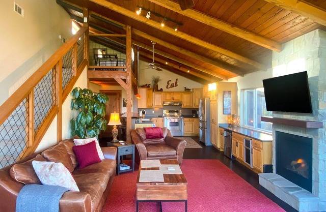 Serene wine country retreat with ample outdoor living, gas grill, & fireplace