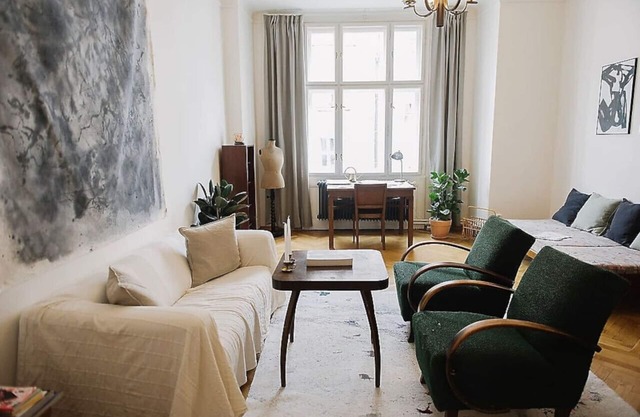 Stylish, unique 2 bedroom flat w/balcony in Letna