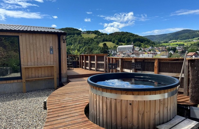 Tiny House in Alsace with Hot Tub and mountain views