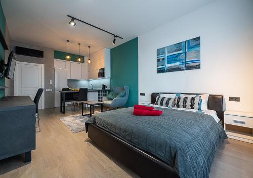 Obolon' Apartment | Дизайнерські апартаменти на Оболоні в ЖК Smart Plaza Obolon біля станції метро Мінська