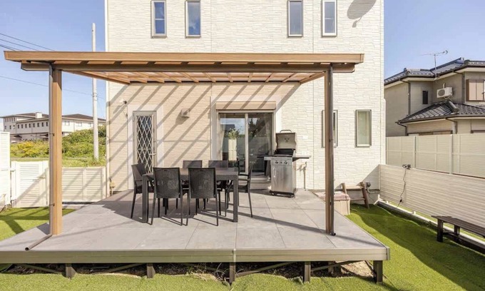 Chosei House | 贅沢【ペットOK】Max9！海辺とBBQ、サウナ、ジャグジー付。ドッグランやサーフィンも