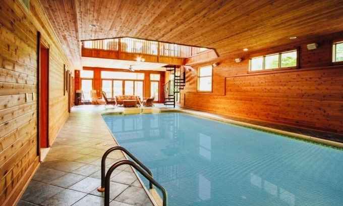 Burlington House | 10,000 Sq. Ft. Home on 15 hunting acres with an in-door pool and sauna