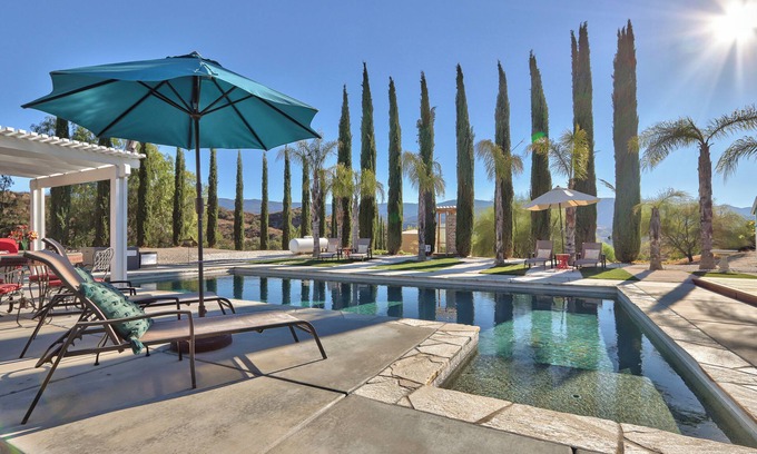 Aguanga Cabin | 10 Acres Near Wineries: Pool, View, Dog-friendly, BBQ - Orange Cabin by Ranch Life Getaway