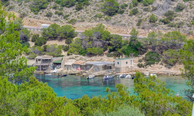 Cala Vadella Villa | 11 People Villa with Sea Views, Infinity Pool, Gym and 5min Walk to Beach