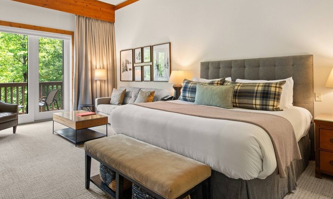 Stowe Area Cabin | #1125 Inside The Lodge At Spruce Peak NEWLY REMODELED | Mount Mansfield views, Private!