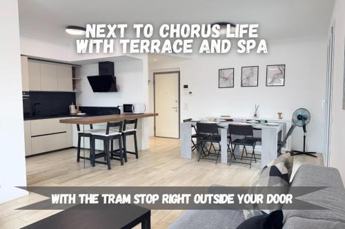 Bergamo Apartment | 2 Min Walk Chorus Life, with 2 Bedrooms and 2 Bath