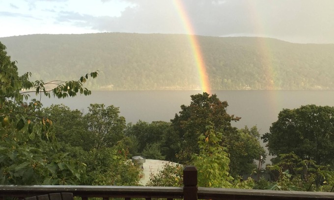 Greenwood Lake Cottage | A romantic cottage and artist's retreat looking down over an enchanted lake