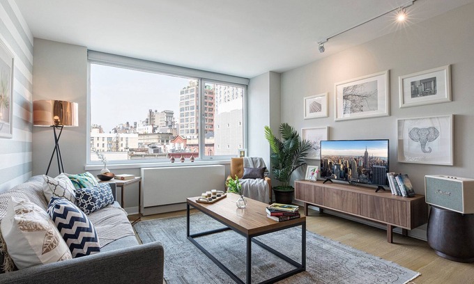 Ukrainian Village Apartment | Airy East Village 1BR w/Doorman, Gym, near NYU, by Blueground