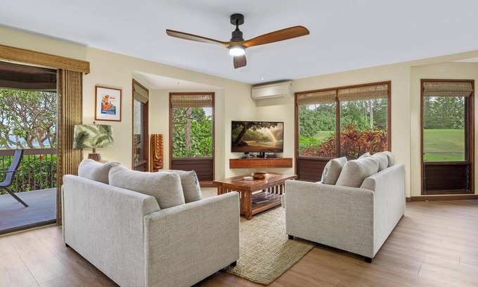 Keauhou Condo | Aloha Style! End Corner Unit w/Ocean and Fairway Views! Kanaloa at Kona 1402