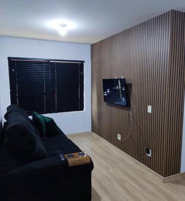 Country Apartment | Apartamento mobiliado com ar condicionado em um quarto