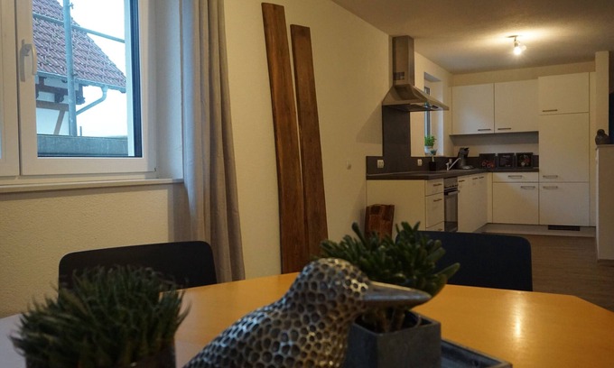 Obersasbach Apartment | Apartment '1' with Balcony and Wi-Fi