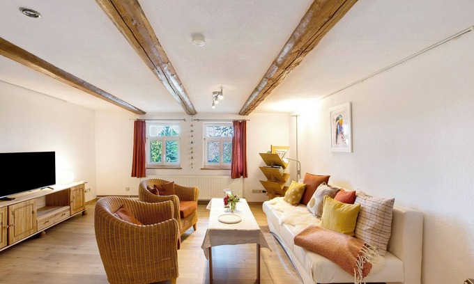 Veckenstedt Apartment | Apartment 'Gartenfreude' with Shared Terrace, Private Garden and Wi-Fi