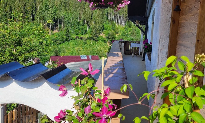 Huzenbach Apartment | Apartment 'Schwarzwaldglück' with Mountain View, Shared Terrace and Wi-Fi