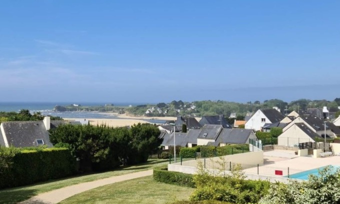 Guidel-Plages Apartment | Appartement 3 Pièces 6 Pers : vue mer et Accès Piscine Privée