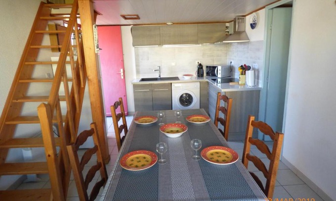 Narbonne-Plage Apartment | Appartement T3, mezzanine, Les Balcons de la Méditerranée, Narbonne Plage