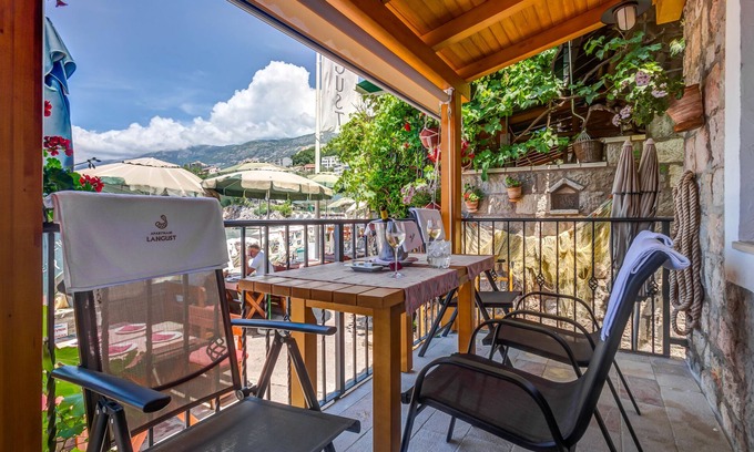 Sveti Stefan Apartment | Beachfront 2BR Apartment with Terrace & Sea View